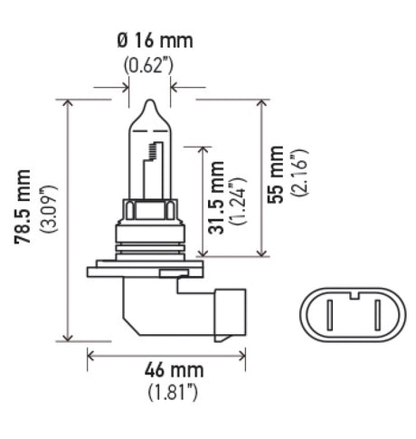 Hella 9005 12V 65W Xen White Bulb (Pair) LAH71071402