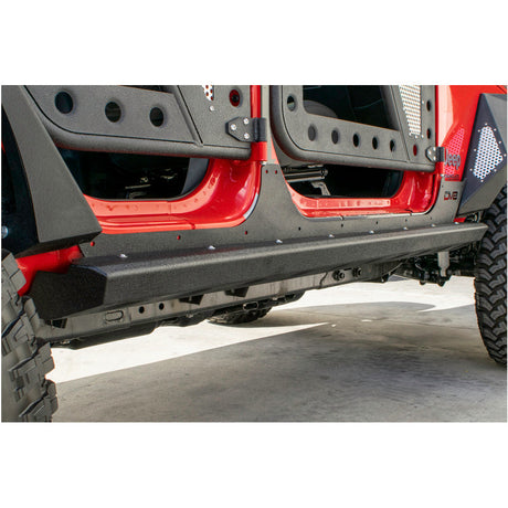 DV8 Offroad 2007-2018 Jeep Wrangler JK (4-door) Frame Mounted Sliders SRSOTB-13