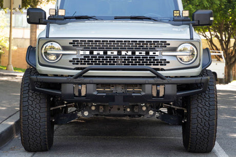DV8 Offroad 21-22 Ford Bronco Factory Front Bumper Licence Relocation Bracket - Front LPBR-01