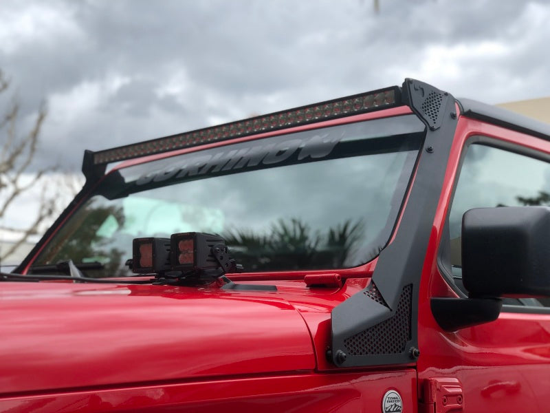 Go Rhino 18-20 Jeep Wrangler JL/JLU/Gladiator JT XE Windshield Light Bar Mount - 50in Single Row 730500T