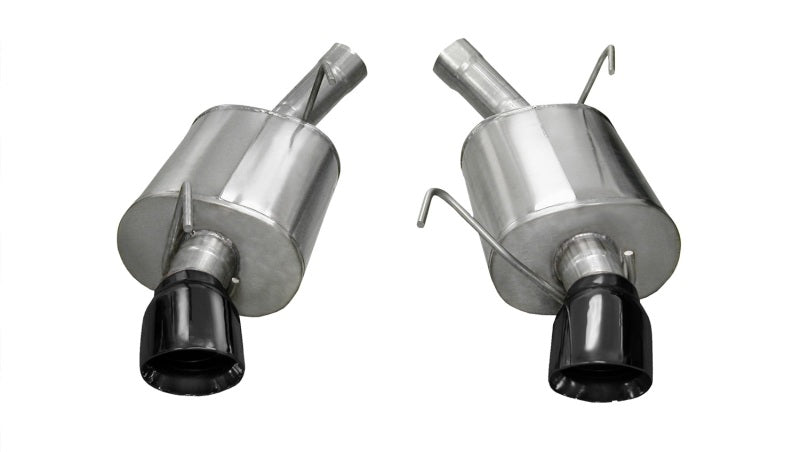 Corsa 05-10 Ford Mustang Shelby GT500 5.4L V8 Black Sport Axle-Back Exhaust 14311BLK