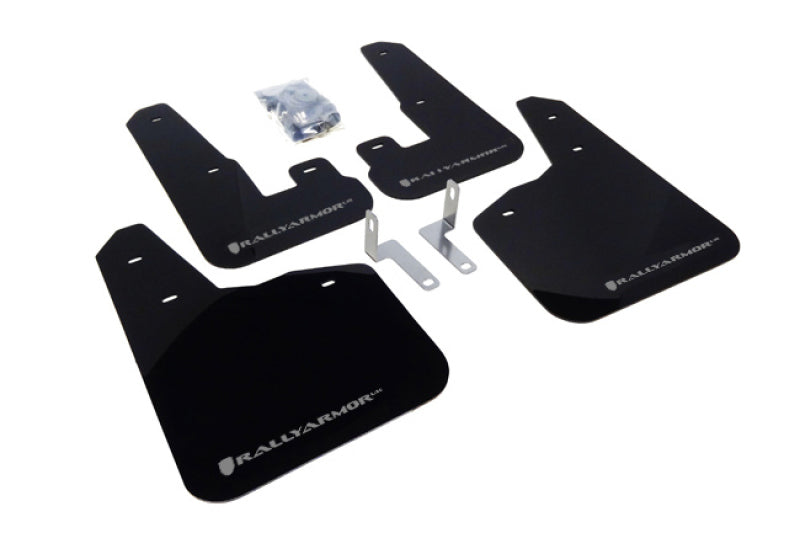 Rally Armor 2010+ Subaru Legacy UR Black Mud Flap w/ Silver Logo MF14-UR-BLK/SIL