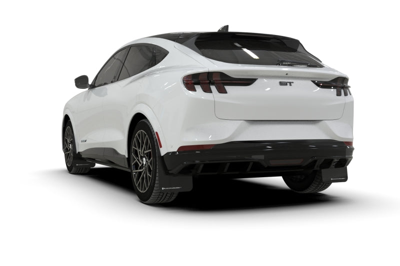 Rally Armor 21-23 Ford Mustang Mach-E Black UR Mud Flap w/ Red Logo MF96-UR-BLK-RD