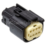 NAMZ 07-23 V-Twin VRSAW/CR/CX Models Molex MX-150 8-Position Female Connector - Blk (HD 72479-07BK) NM-33472-0801