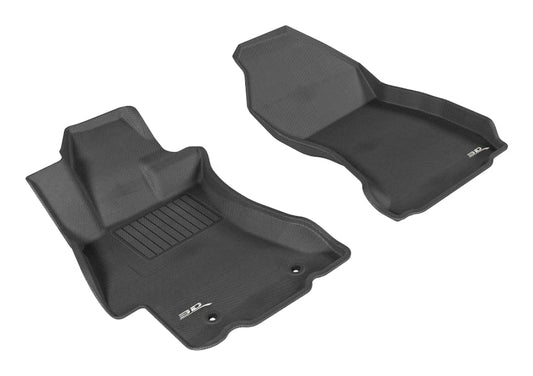 3D MAXpider 2012-2019 Subaru Impreza/XV Crosstrek/WRX/Sti Kagu 1st Row Floormat - Black L1SB00811509