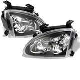 Spyder Honda Del Sol 93-97 Crystal Headlights Black HD-YD-HD93-BK 5012586
