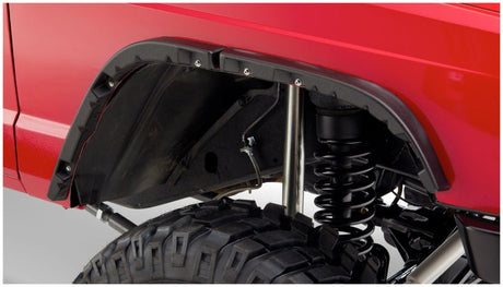 Bushwacker 84-01 Jeep Cherokee Flat Style Flares 4pc - Black 10922-07
