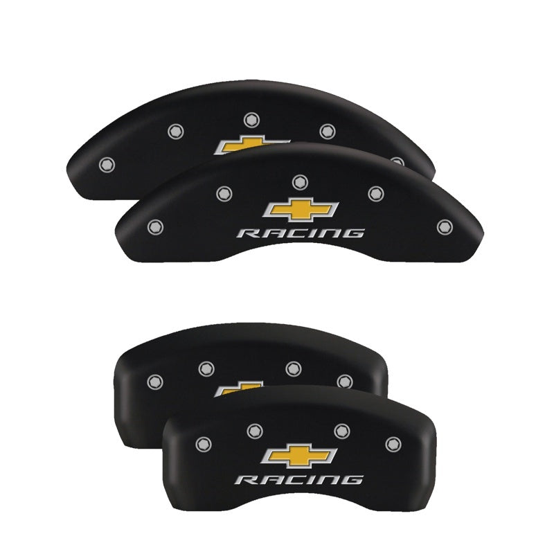 MGP 4 Caliper Covers Engraved Front & Rear Gen 5/RS Red finish silver ch 14033SRS5RD