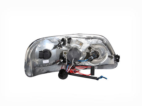 ANZO 1997.5-2003 Ford F-150 Projector Headlights w/ Halo and LED Chrome 1pc 111032