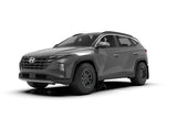 Rally Armor 2022 Hyundai Tucson Black UR Mud Flap - Metallic Black Logo MF75-UR-BLK-MBK