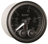 Autometer Stack Instruments 52mm -30INHG To +30PSI Pro Control Boost Pressure Gauge - Black ST3512