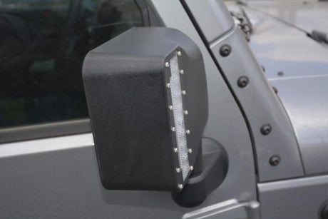 DV8 Offroad 07-18 Jeep Wrangler JK LED Mirror Housing w/ Turn Signal Option BCME27W3W
