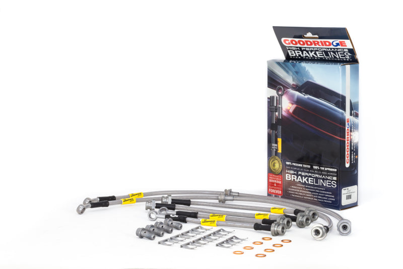 Goodridge 13-15 Nissan Sentra w/ Rear Disc Brakes SS Brake Line Kit 22047