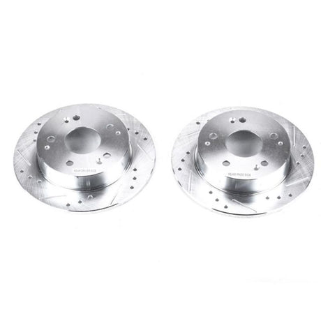 Power Stop 97-98 Acura Integra Rear Evolution Drilled & Slotted Rotors - Pair JBR910XPR