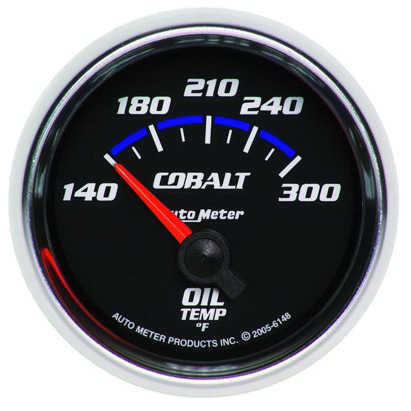 Autometer Cobalt 2 1/6in 140-300 Degree F Oil Temprature Gauge 6148