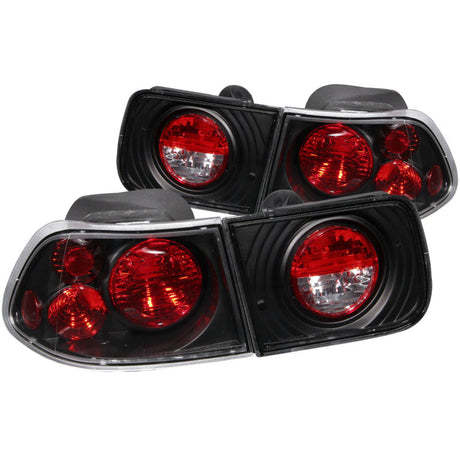 ANZO 1996-2000 Honda Civic Coupe Taillights Black 221062