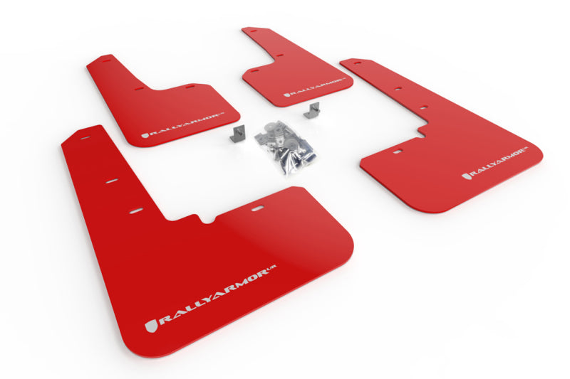 Rally Armor 20+ Subaru Outback UR Red Mud Flap w/ White Logo MF66-UR-RD/WH