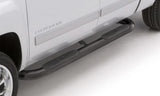 Lund 05-17 Toyota Tacoma Access Cab 4in. Oval Curved Steel Nerf Bars - Black 23485963