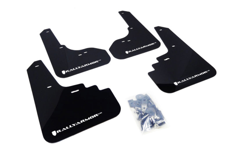 Rally Armor 2005-2009 Legacy GT and Outback UR Black Mud Flap w/ White Logo MF4-UR-BLK/WH