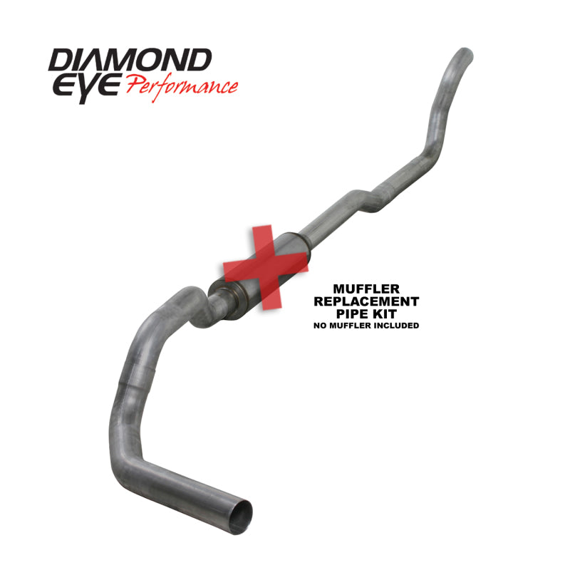 Diamond Eye KIT 4in TB MFLR RPLCMENT PIPE SGL AL: 2-WHEEL DRIVE ONLY 89-93 DODGE CUMMINS 5.9L K4209A-RP