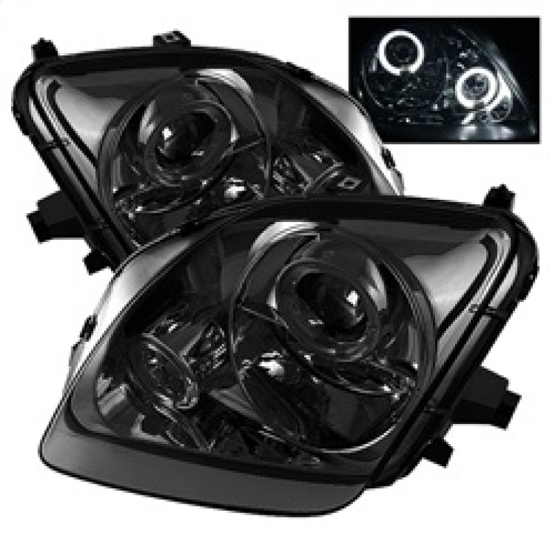 Spyder Honda Prelude 97-01 Projector Headlights LED Halo Smoke High H1 Low H1 PRO-YD-HP97-HL-SM 5011053