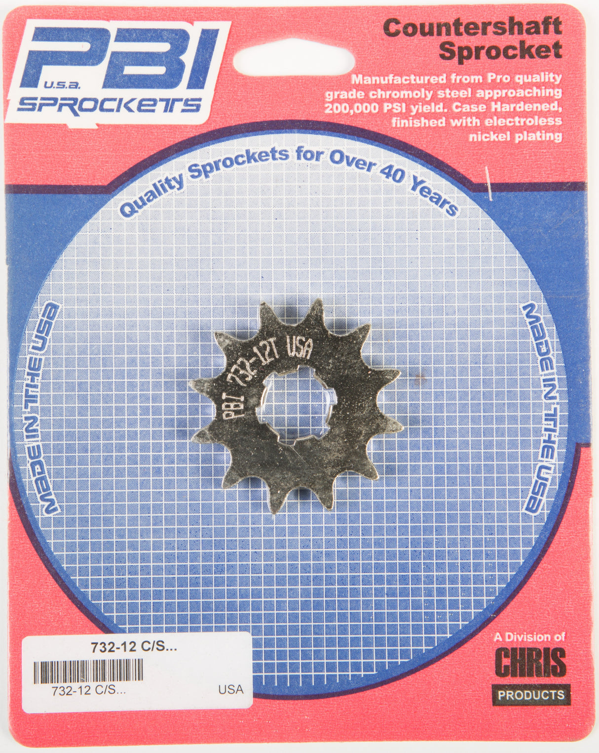 PBIFront Cs Sprocket Steel 12t-428 Kaw/Suz/Yam732-12