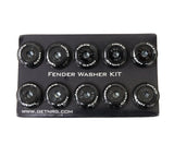 NRG Fender Washer Kit w/Color Matched M6 Bolt Rivets For Plastic (Black) - Set of 10 FW-150BK