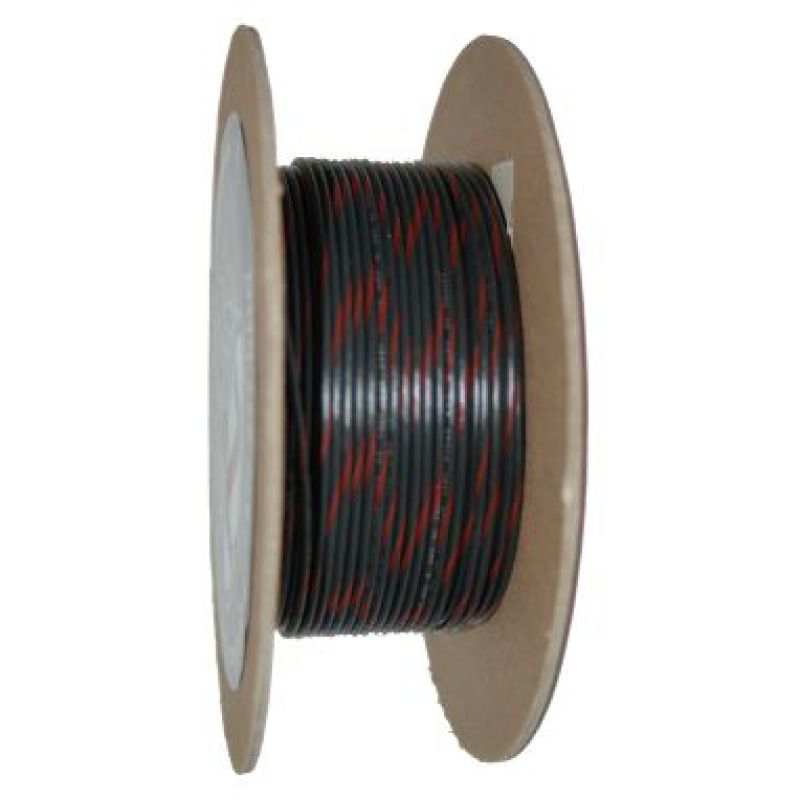 NAMZ OEM Color Primary Wire 100ft. Spool 18g - Black/Red Stripe NWR-02-100