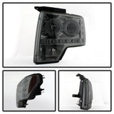 Spyder Ford F150 09-14 Projector Headlights Halogen Model- LED Halo LED Smke PRO-YD-FF15009-HL-SM 5010254