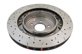 DBA 09+ Nissan GTR R-35 Rear Drilled & Slotted 5000 Series 2 Piece Rotor Assembled w/ Black Hat (Ava 52321BLKXS
