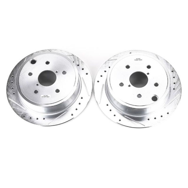 Power Stop 15-19 Subaru WRX Rear Evolution Drilled & Slotted Rotors - Pair JBR1701XPR