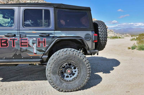 Fabtech 18-21 Jeep JL 4WD Rear Steel Tube Fenders - Textured Black FTS24213