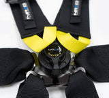 NRG FIA 6pt 2in. Shoulder Belt for HANS Device/ Rotary Cam Lock Buckle/ 3in. Waist Belt - Black SBH-HRS6PCBK