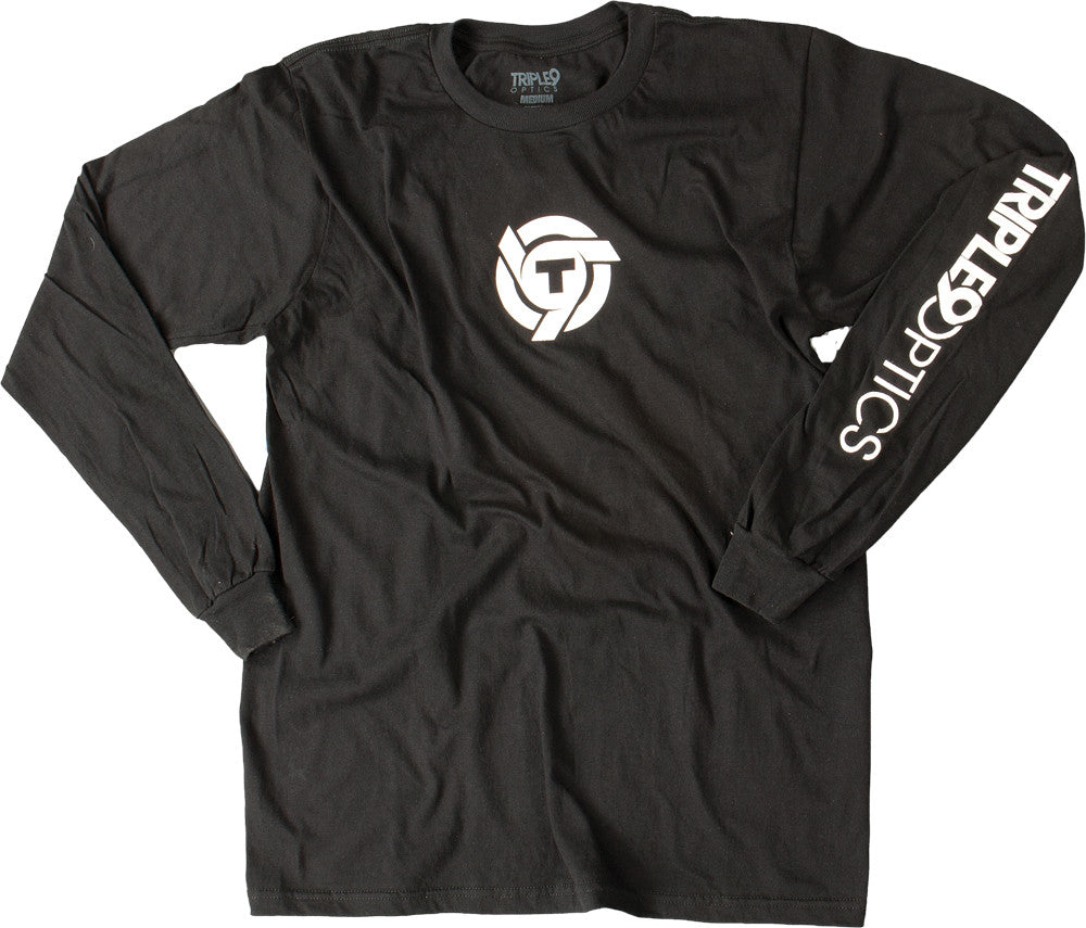 TRIPLE 9 Logo L/S Tee Black Md 37-2710M