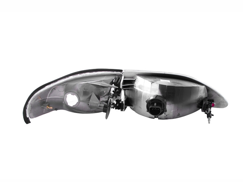 ANZO 1994-1998 Ford Mustang Crystal Headlights Chrome 121262