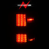 ANZO 15-19 Chevy Silverado 2500HD/3500HD (Factory Halogen Only) LED Tail Lights Black w/Clear Lens 311423