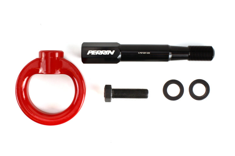 Perrin 15-17 Subaru WRX/STI Tow Hook Kit (Front) - Red PSP-BDY-232RD