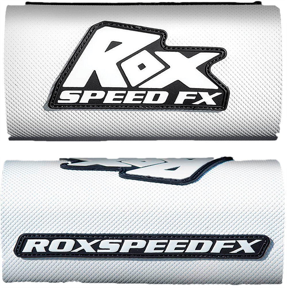ROX Bar Pad White W/Black Lettering 2BP1-LW