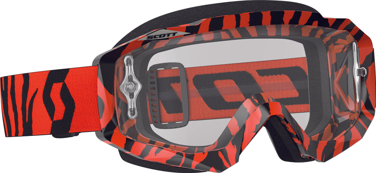 SCOTT Hustle Mx Goggle Blk/Flo Org W/Clear Works Lens 246430-5402113