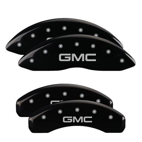 MGP 4 Caliper Covers Engraved Front & Rear 300 Black finish silver ch 32020S300BK