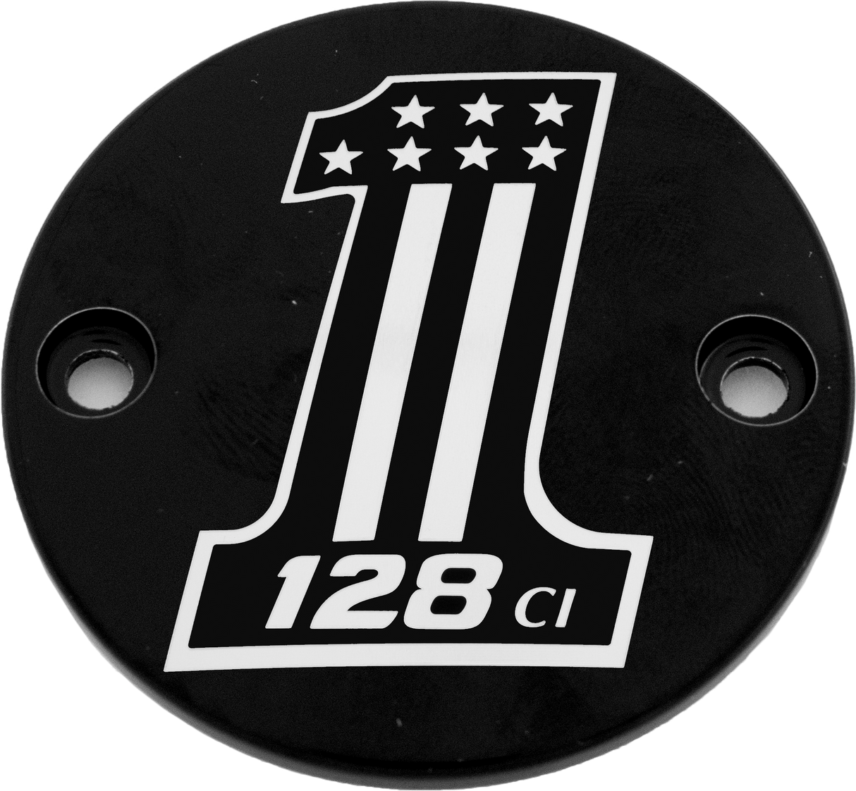 CUSTOM ENGRAVING M8 Timer Cover 128 Black 128-14-63BG