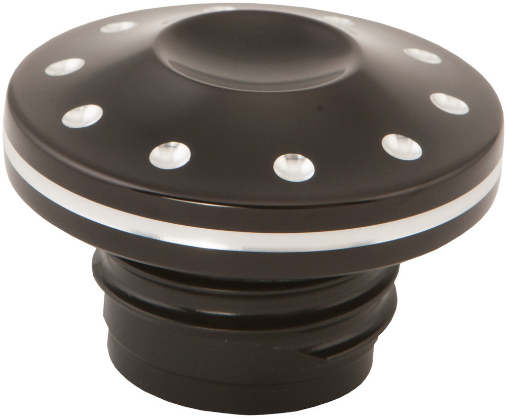 HARDDRIVE Vented Gas Cap Throttle Black 0210-2037-BM