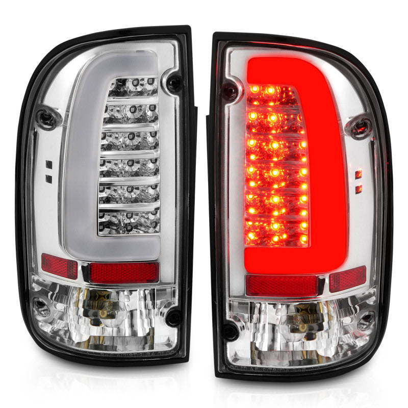ANZO 95-00 Toyota Tacoma LED Taillights Chrome Housing Clear Lens (Pair) 311355