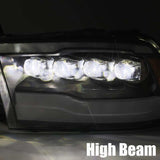 AlphaRex 09-18 Dodge Ram 1500HD NOVA LED Projector Headlights Plank Style Design Alpha Black w/DRL 880541