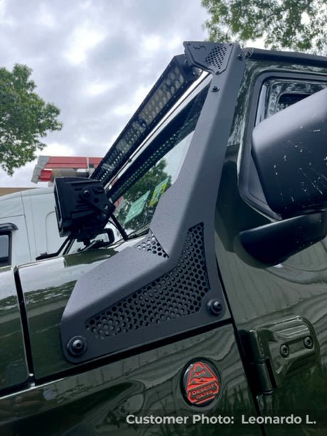 Go Rhino 18-20 Jeep Wrangler JL/JLU/Gladiator JT XE Windshield Light Bar Mount - 50in Single Row 730500T