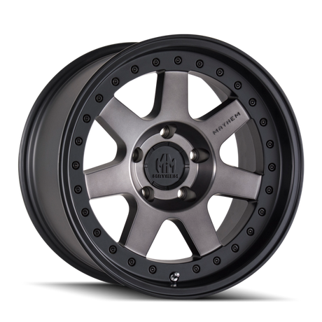 Mayhem 8300 Prodigy 18x9 / 8x165.1 BP / 0mm Offset / 130.8mm Hub Matte Black w/ Dark Tint Wheel 8300-8981TM