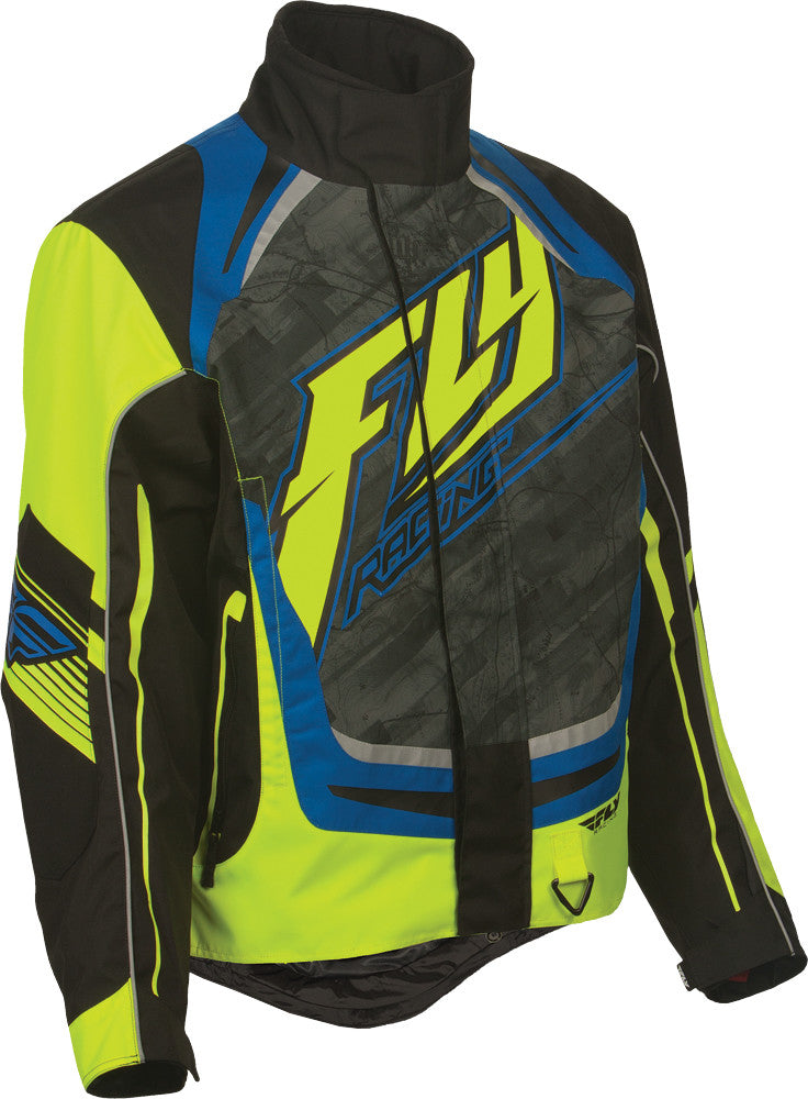 FLY RACING Fly Snx Pro Jacket Hi-Vis/Blue Md 470-3188~3