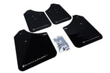Rally Armor 02-07 Subaru WRX/STI/RS/2.5i (wagons req mod) UR Black Mud Flap w/ Silver Logo MF1-UR-BLK/SIL