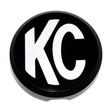 KC HiLiTES 6in. Round Hard Cover for Daylighter/SlimLite/Pro-Sport (Single) - Black w/White KC Logo 5105