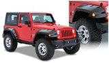Bushwacker 07-18 Jeep Wrangler Max Pocket Style Flares 2pc Extended Coverage - Black 10045-02